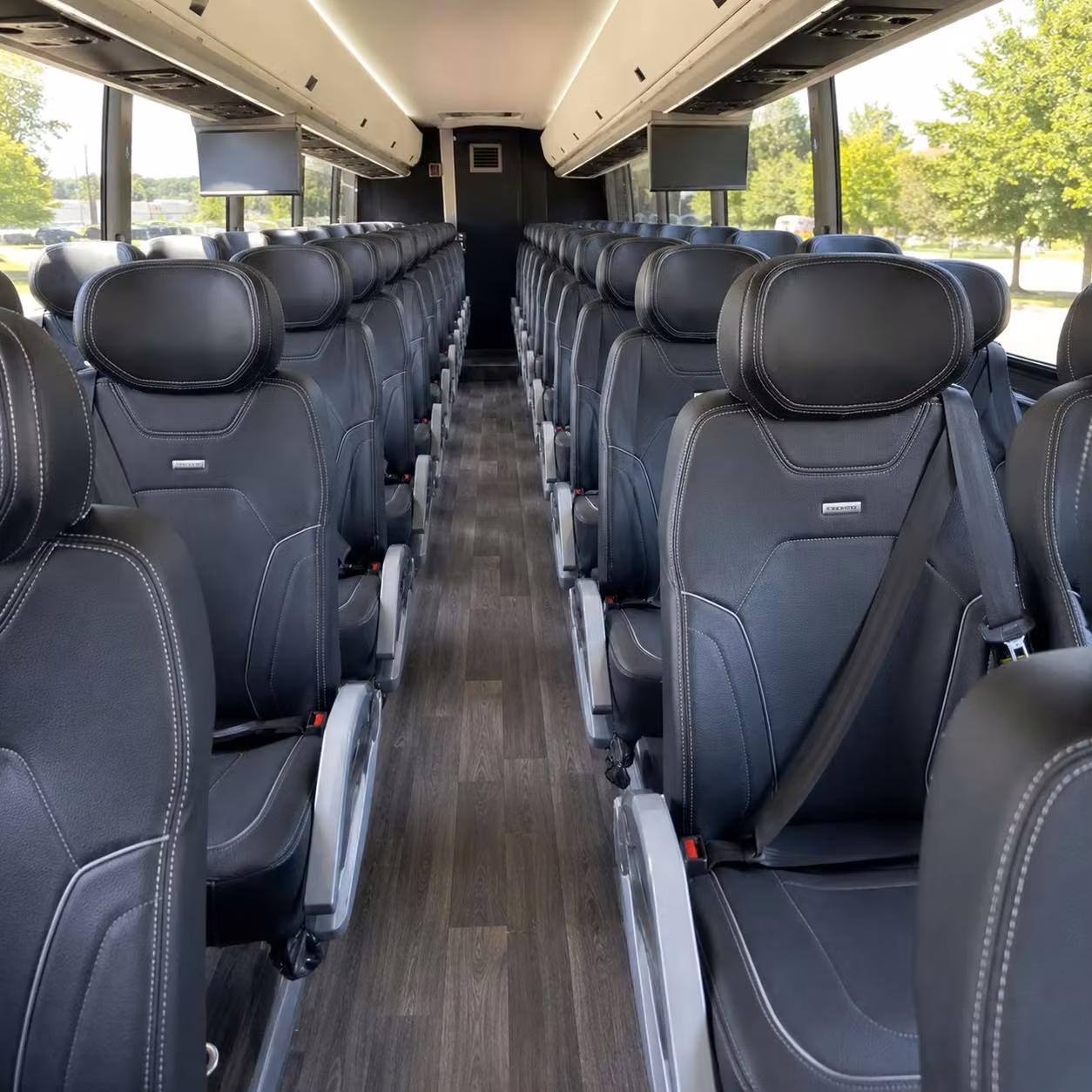 56 passenger charter bus interior
